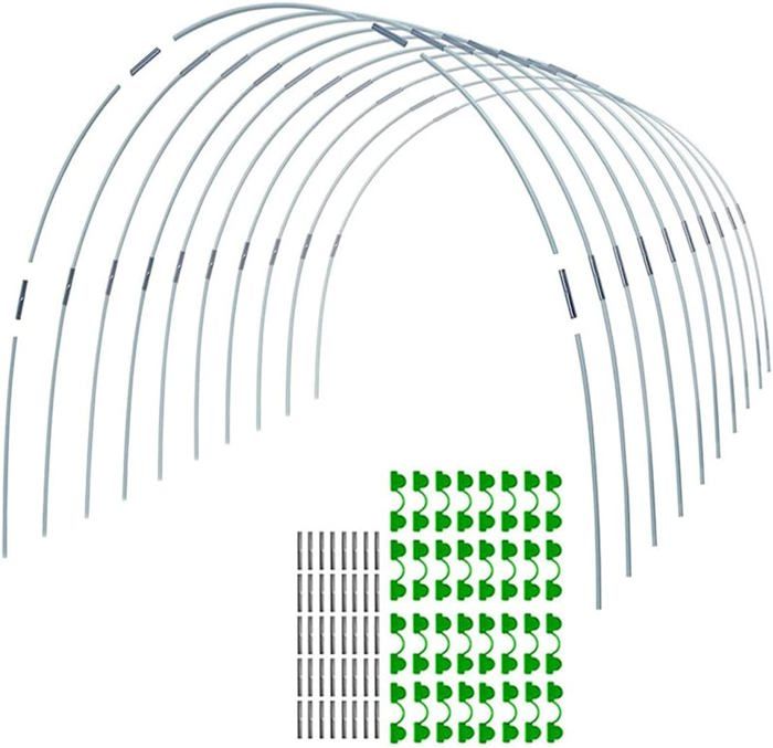 Kit Serre Jardin Cerceaux Fibre De Verre 18 Ou 30 Pièces - Tunnel De Culture Extérieur