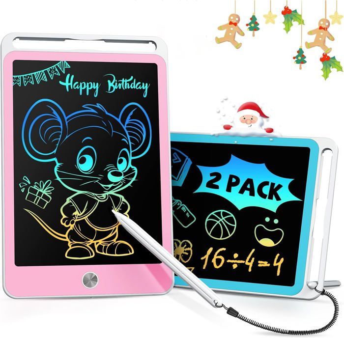 Couleurs Rose-HEISIEM-Tablette d'écriture LCD colorée pour enfants et adultes, ardoise à dessin