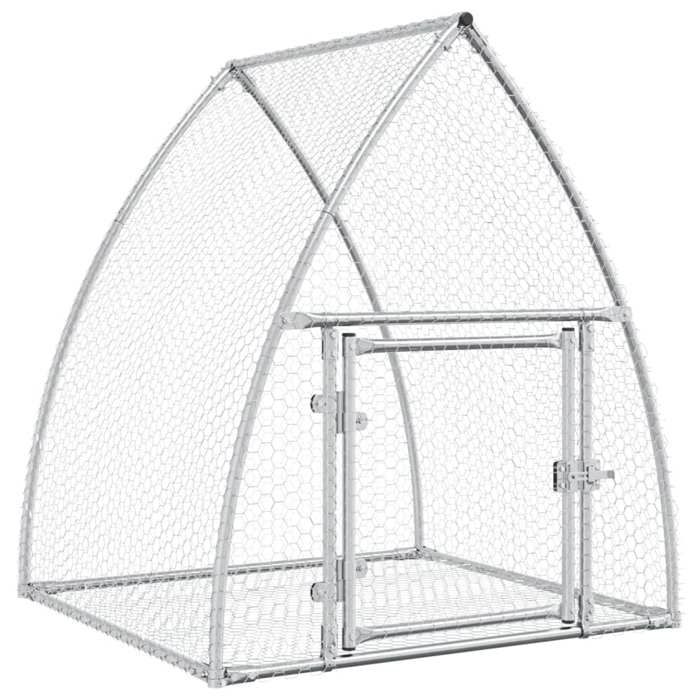 Meilleurs prix pour UU Clapier argenté 100x105x120 cm acier galvanisé - Pour poulets, poules CHY298247