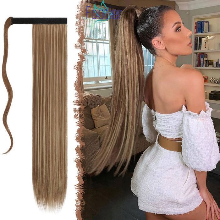Extension Postiche Queue De Cheval 70 Cm Blond Clair Doré - Neuf Avec étiquettes, Fixation Par Pince