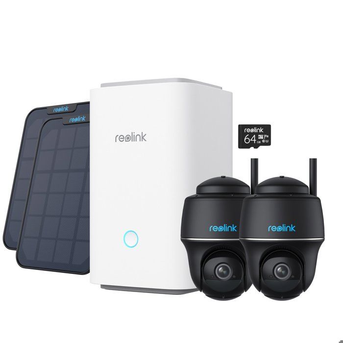 Reolink Home Hub avec 2xArgus PT+Panneau Solair Caméra de Surveillance sans fil 5MP Pan&Tilt Vision Nocturne En Couleur - vue 2