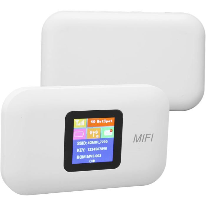 Point Daccès WiFi MobileRouteur WiFi PortableDispositif de Point Daccès WiFi avec Emplacement pour Carte SIMPrise en Charge de
