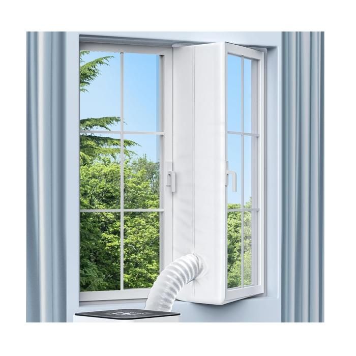 Kit Calfeutrage Climatiseur Calfeutrage Fenetre Climatiseur Mobile pour Climatiseurs et Séchoirs Mobiles Fenêtres Blanc 500 cm
