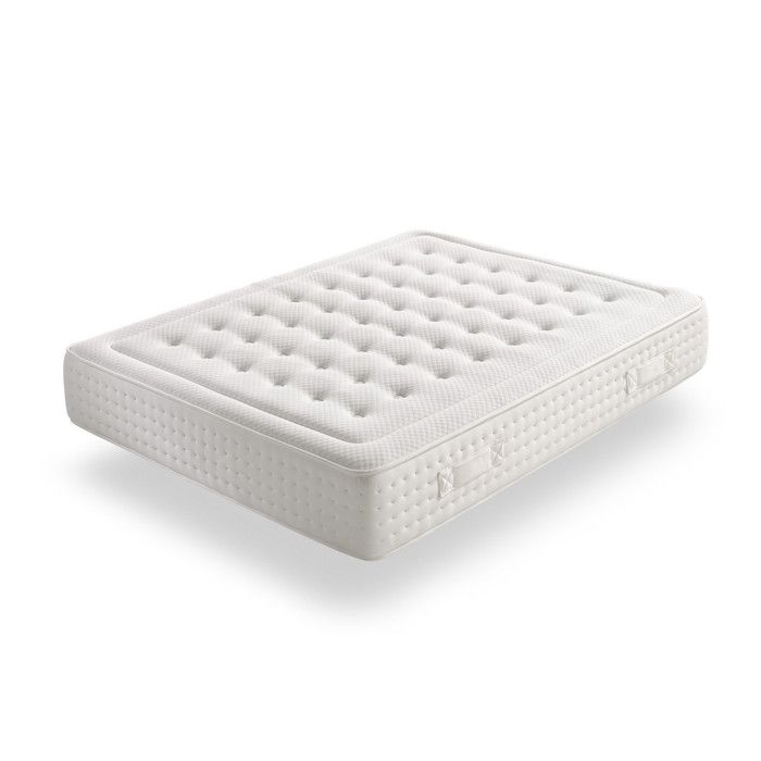 Matelas Visco ressorts ensachés Natur Premium 200X200 IKON SLEEP 31 cm fermeté moyenne-élevée 5 cm visco gel Matelas Visco ressorts ensachés Natur Premium 200X200 IKON SLEEP 31 cm fermeté moyenne-élevée 5 cm visco gel