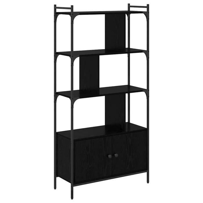 Bibliothèque moderne en bois dingénierie - vidaXL - 6 étagères - 1 porte - 76.5x30x154.5 cm - Poids maximal 60 kg