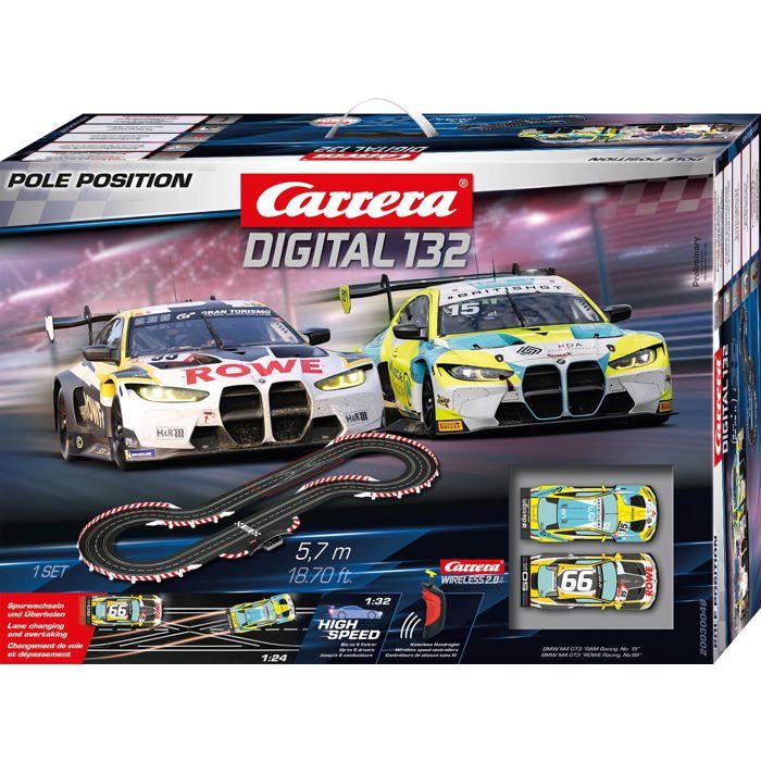 Carrera Circuit électrique de voitures miniatures DIGITAL 132 Pole Position 2 BMW M4 1:32