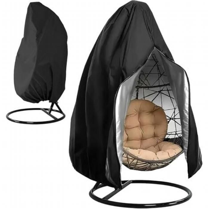 Housse pour fauteuil suspendu (190 x 115 cm) avec fermeture éclair idéale pour lextérieur imperméable et coupe-vent.