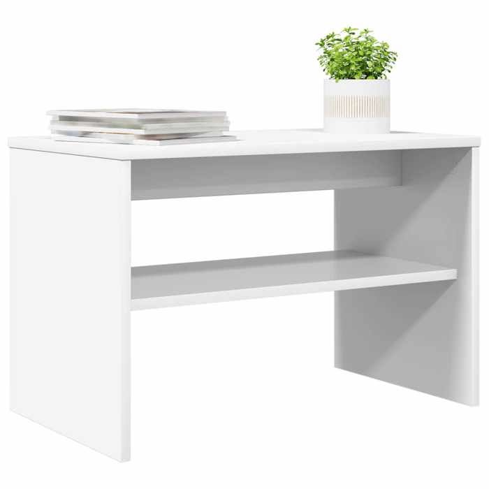 CHIC Blanc Meuble TV Moderne - ZENCORE - MEUBLE DE SEJOUR - Cabinet TV - Blanc 60x35x40cm - Bois dingénierie 6752
