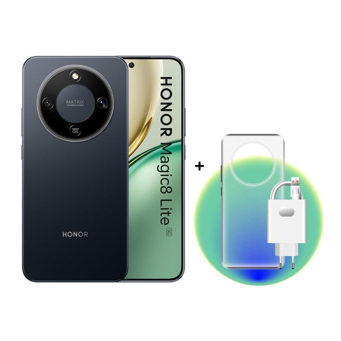 Honor Magic8 lite 512 Go Noir - vue 8