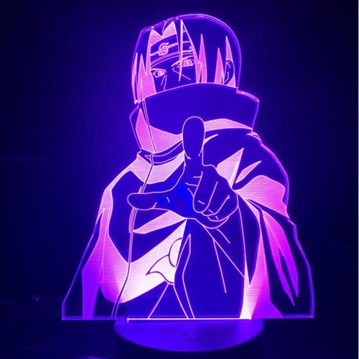 Veilleuse 3d 3d led veilleuse naruto uchiha - Aueq - itachi action figure 7 couleurs toucher illusion optique lampe de table e1300