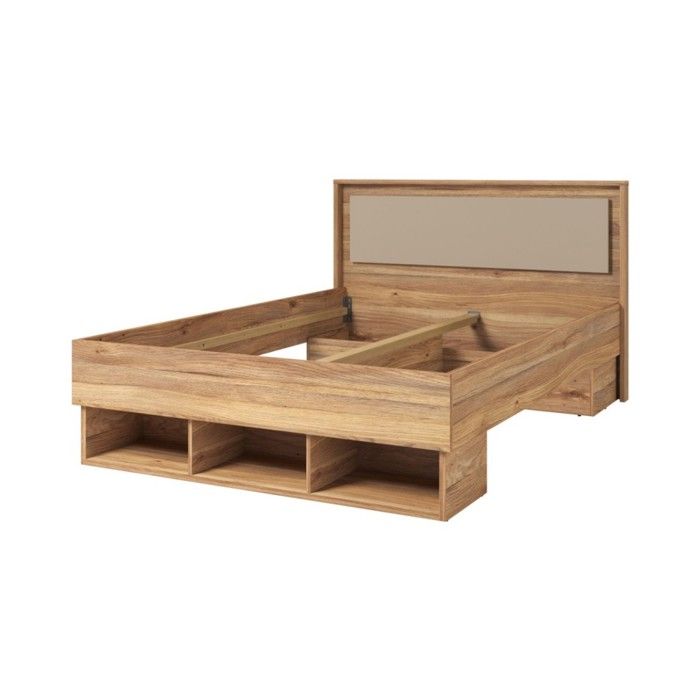 Lit VOX 140 x 200 cm avec 3 niches et emplacements pour tiroirs – Sans sommier Lit VOX 140 x 200 cm avec 3 niches et emplacements pour tiroirs – Sans sommier