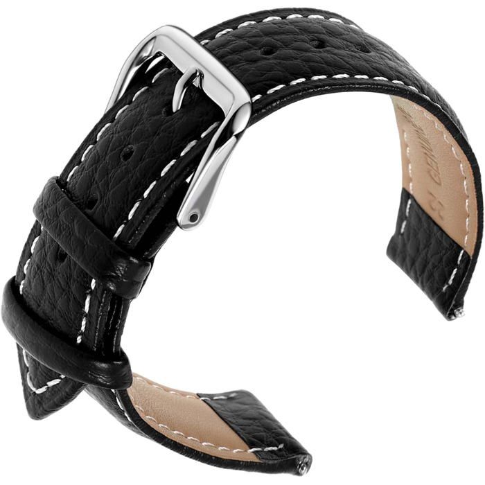 Bracelet De Montre En Cuir Véritable Première Couche De Vachette Vintage Avec Boucle En Acier Inoxydable Universel Homme Femme