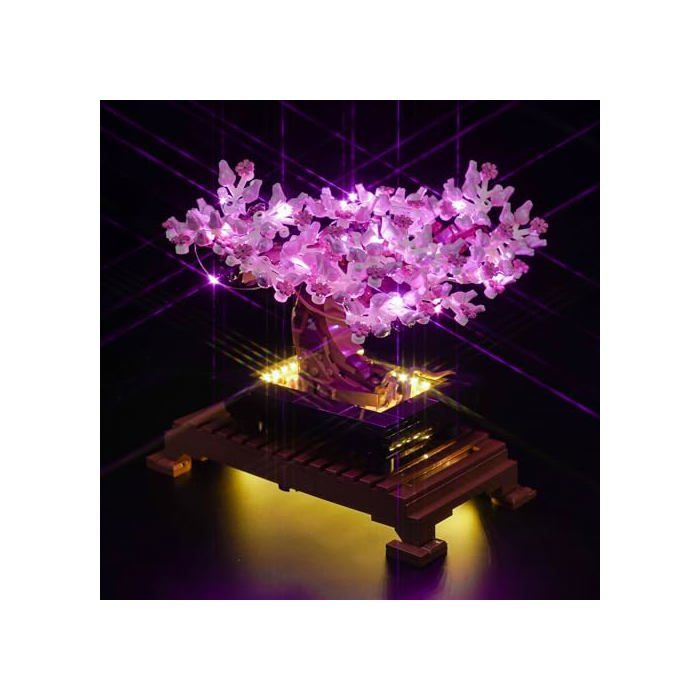 Jeu dassemblage - GENERIQUE - Bonsaï Tree Botanical Collection (compatible LEGO) - Éclairage LED - USB/Piles - 20 pièces