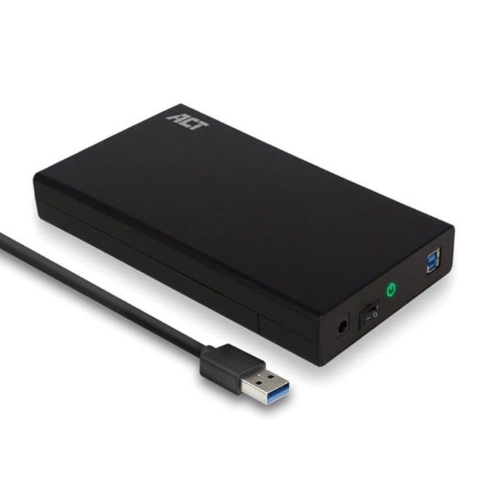 ACT Boîtier de disque dur SATA USB 3.2 Gen1 (USB 3.0) 3.5 sans vis