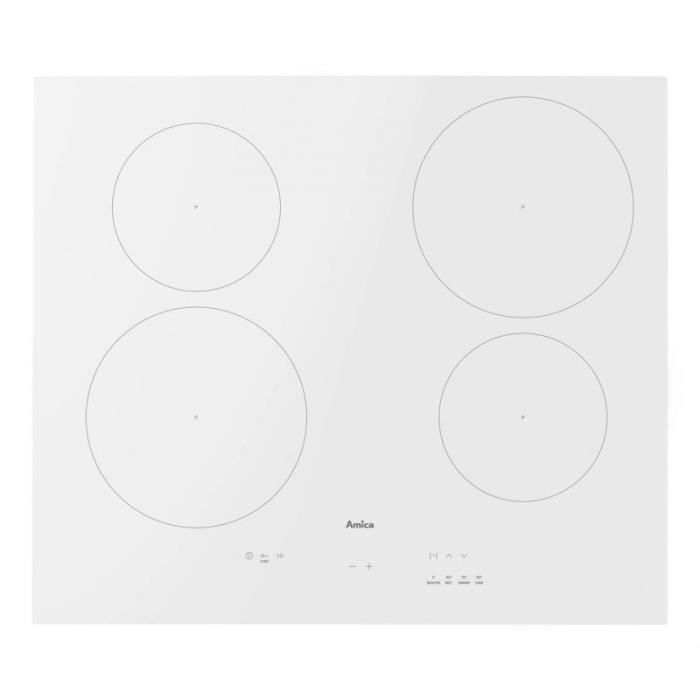 Table de cuisson à induction - Amica - PIDH6140PHTUN - Blanc - Verre trempé - 59 cm