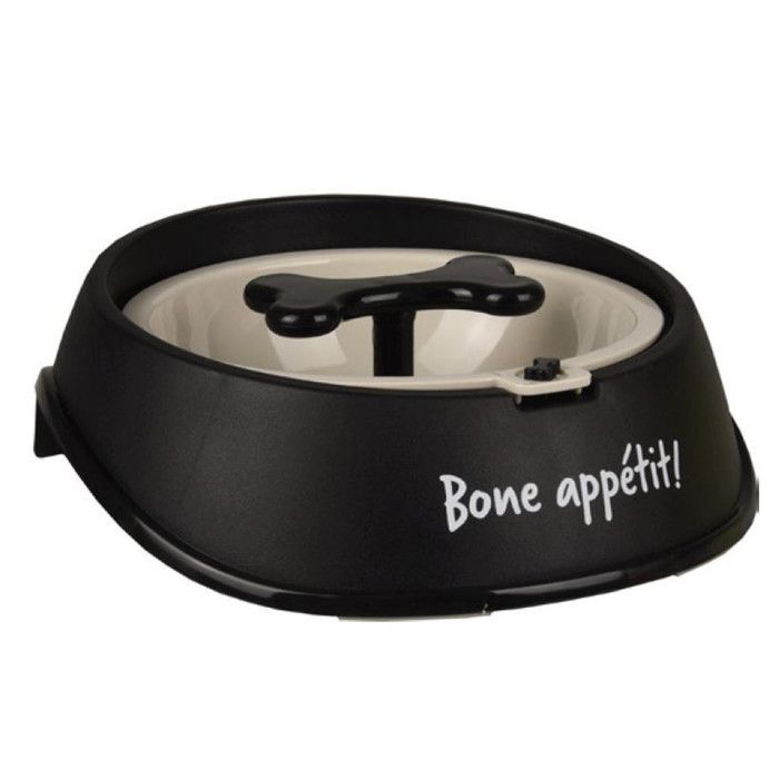 Comparer les prix de Gamelle anti -glouton noir, ø 12.5 cm, 400 ML, pour chien. - animallparadise 20 Noir