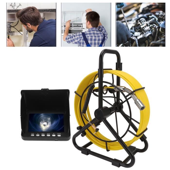 Caméra D'inspection De Canalisation 30m - Écran 4.3 Pouces, DVR, IP68, 12 LEDs, Diamètre 23mm - Pour Plomberie Et Inspection Industrielle