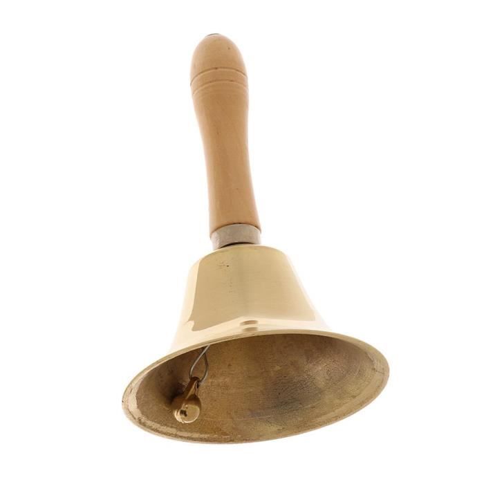 Cloche à main avec manche en bois Cloche à main multifonctionnelle de 8 cm avec manche en bois