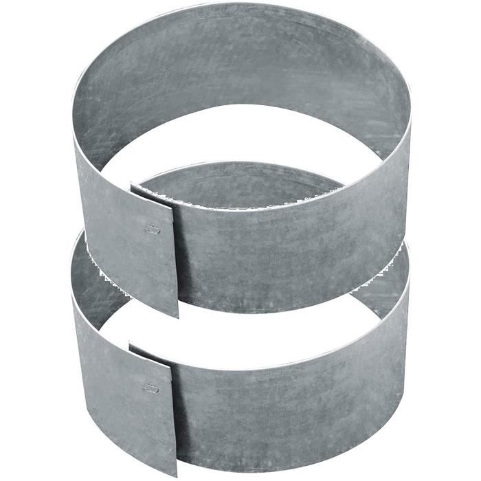 Bellissa Bordure De Pelouse Carrée Corten 30 X 30 Cm, Hauteur 13 Cm