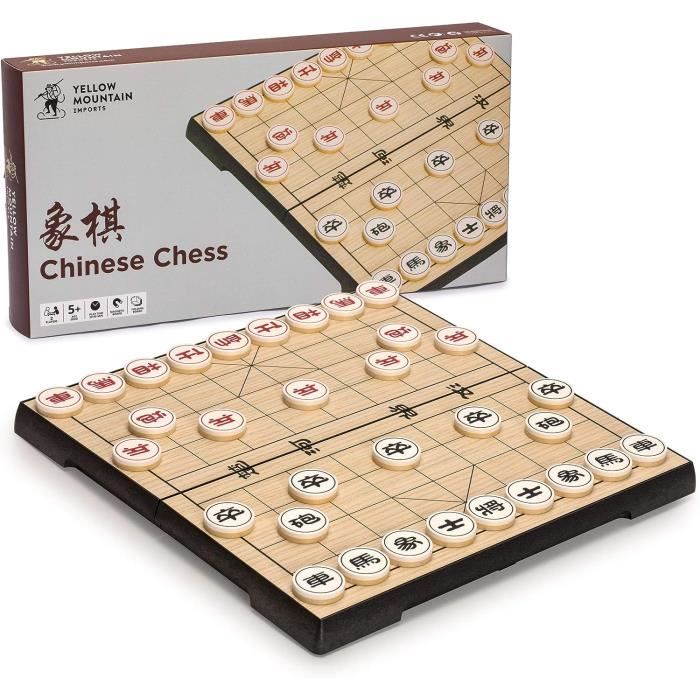 Jeu Magnétique D'Échecs Chinois (Xiangqi) De Voyage – Plateau Pliable 24 Cm, Pièces Aimantées, Certifié Sécurité