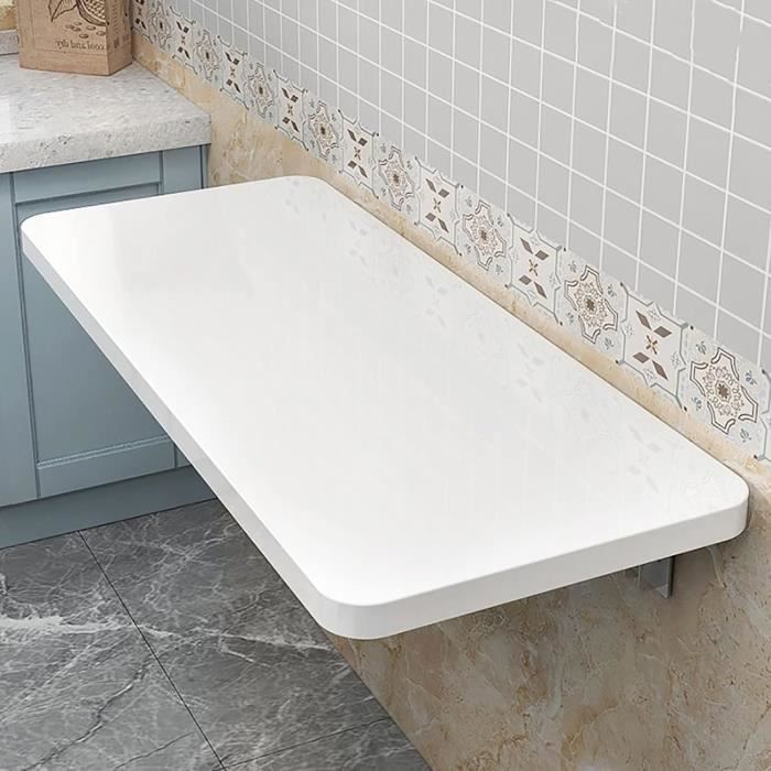 Table Murale Rabattable Acier Inox – 60x40 Cm, Pour Cuisine, Bureau, Buanderie, Gain De Place