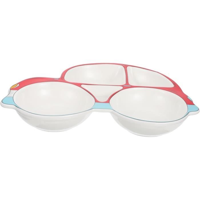 Assiette De Riz Bébé Dessin Animé - Porcelaine - Voiture - Rouge ...