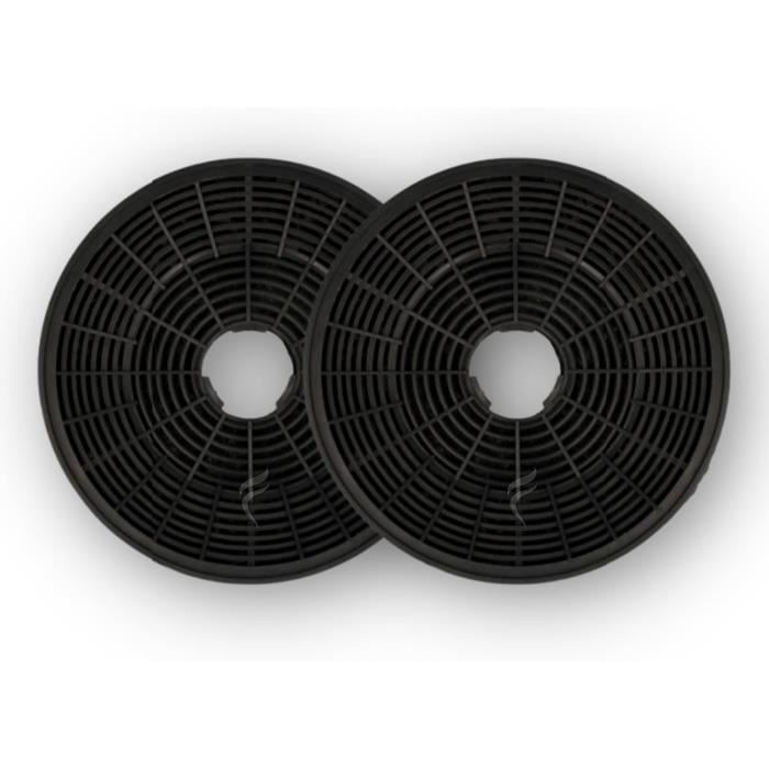 Point Filtre® - Lot de 2 Filtres à Charbon Actif pour Hotte Elica CORALINE WH/A/90 CILIEGIO