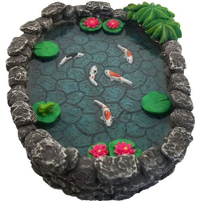 Mini bassin Koï – un mini bassin à carpes Koï pour votre Jardin Féérique – un accessoire pour votre Jardin Enchanté par GlitZGlam