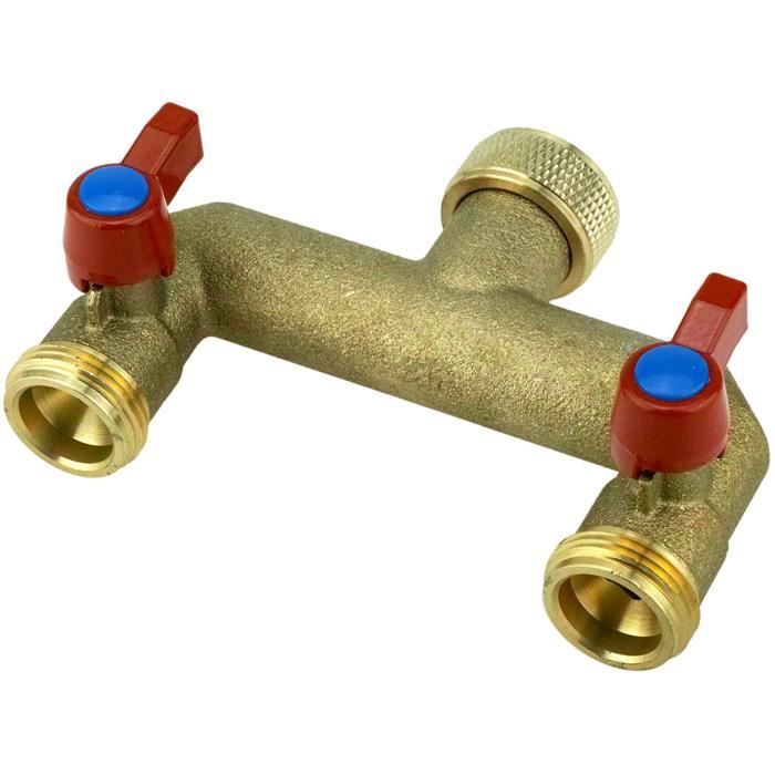 Répartiteur 4 Voies RACO Expert - PVC Vert - Entrée 3/4" 1" - Réglage Débit Individuel - 5x12x8cm