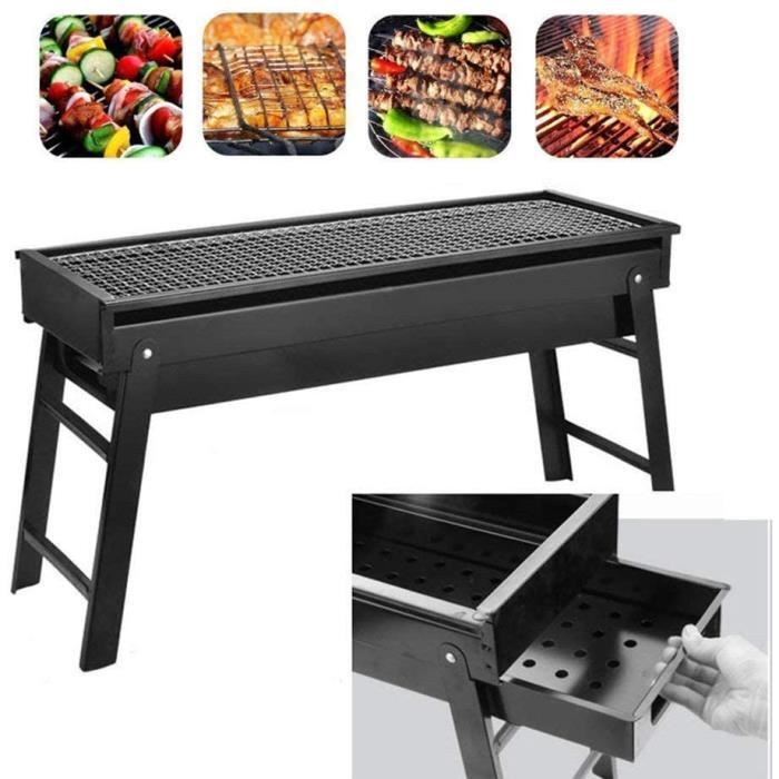 Mini Barbecue Portable Pliant En Acier Inoxydable - Pour Camping Et Picque-nique