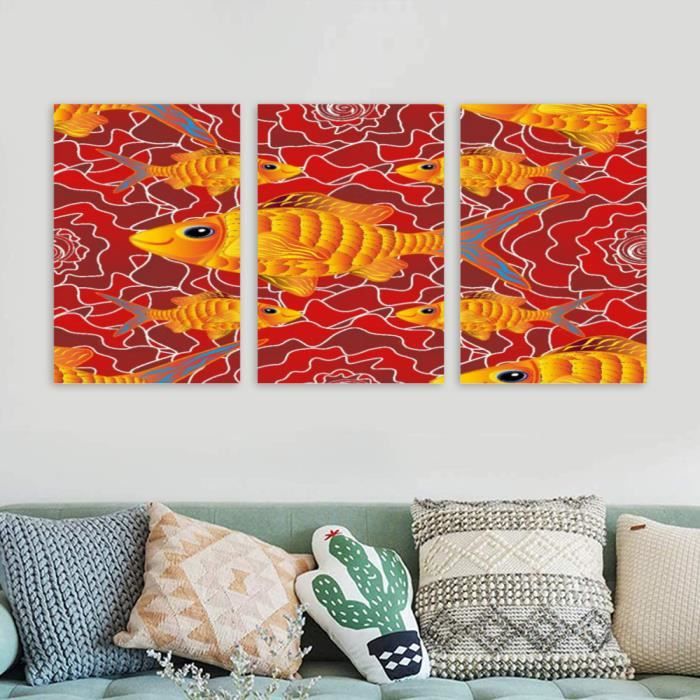 Décoration murale,3 panneaux suspendus,impression haute définition,Beau