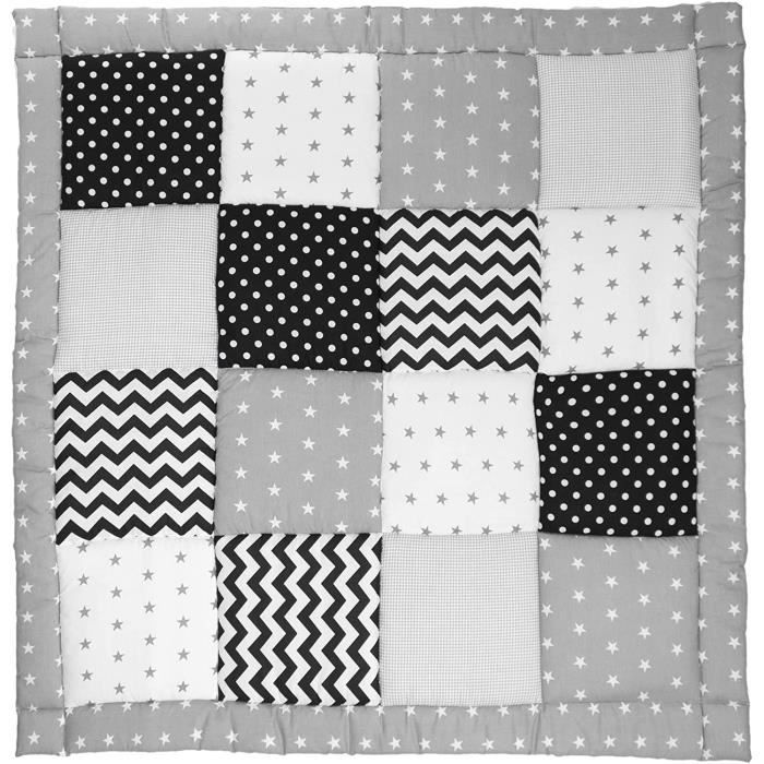 Tapis Parc Bebe Patchwork 100x100 Cm Tapis Couverture Bebe Naissance Matelas Parc Gris U13 Noir 119 Cdiscount Puericulture Eveil Bebe