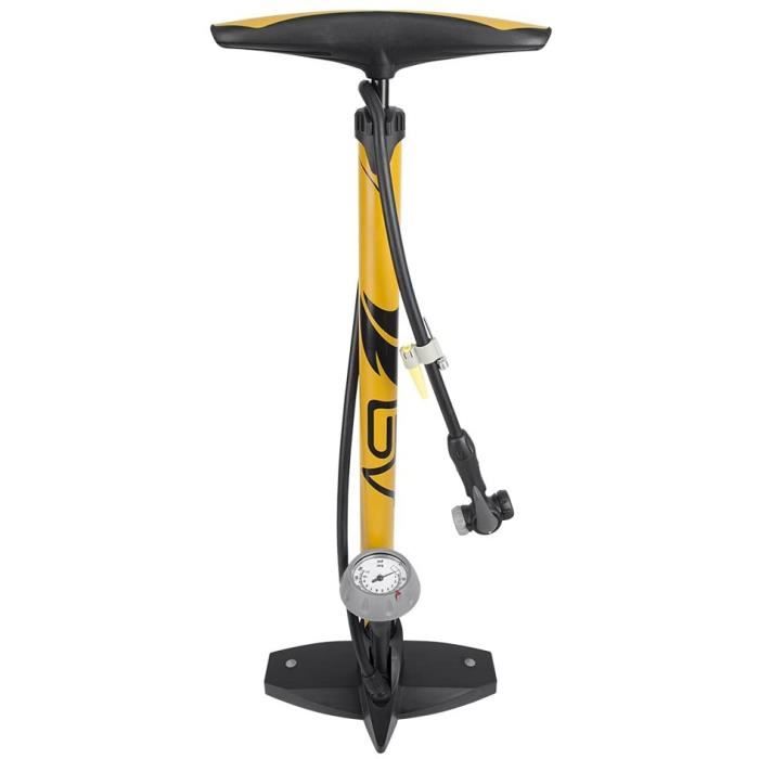 Pompe à Pied Pour Vélo Avec Manomètre - Jusqu'à 11 Bar / 160 Psi | Compatible Valves Presta Et Schrader