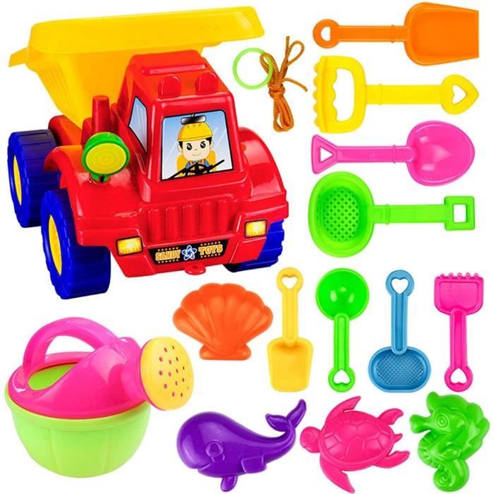 Lot de 8 tamis à sable pour enfants, jouets de plage, bac à sable en