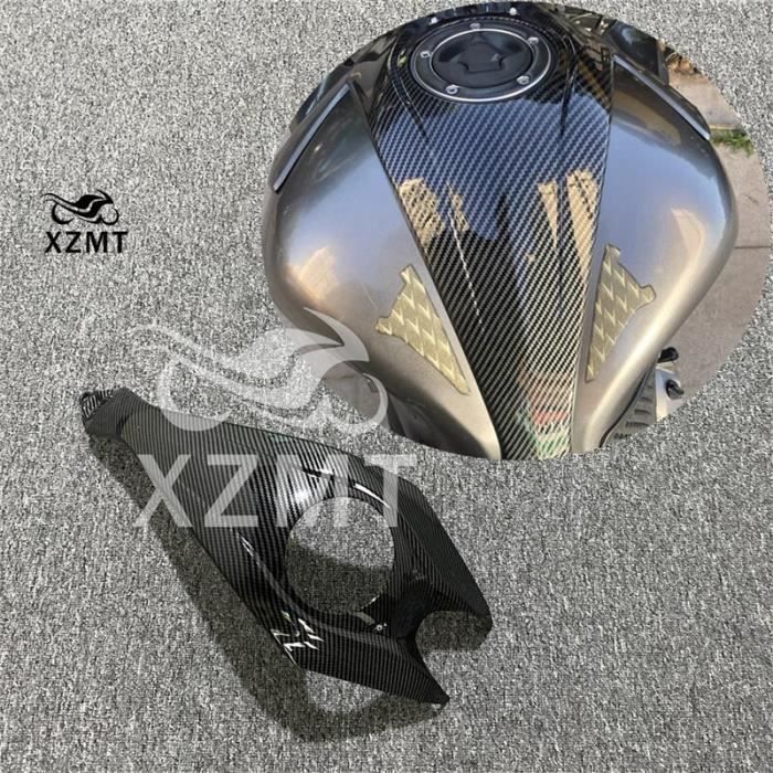 Suuonee Autocollant Réservoir Fibre De Carbone – Protection Antidérapante Pour Kawasaki Z900 / Z650 2017-2018, Noir