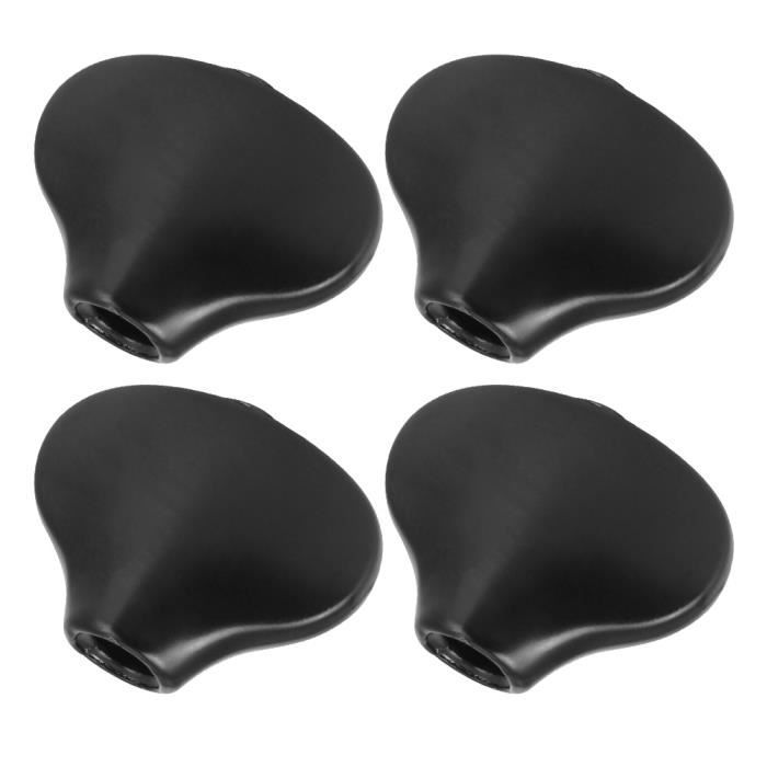 6 Boutons D'Accordage Guitare En Ébène Et Métal - Têtes De Mécanique Pour Guitare Électrique Ou Classique, Noir, Avec Vis Et Rondelles
