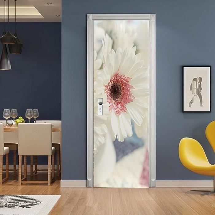 Papier Peint Adhésif 3D Fleurs Gerbera I5219 – Amovible, Coloré, Pose Facile