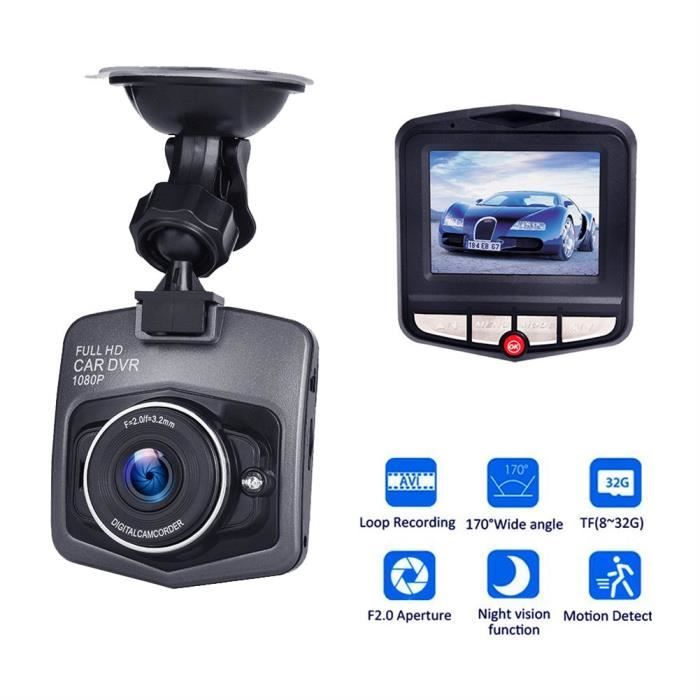 Caméra de tableau de bord avec grand Angle HD 1080P enregistreur vidéo
