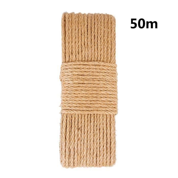Corde En Sisal Naturel 6 Mm X 50 M – Pour Arbre à Chat, Griffoir, Décoration Jardin – Biodégradable Et Résistante - 9