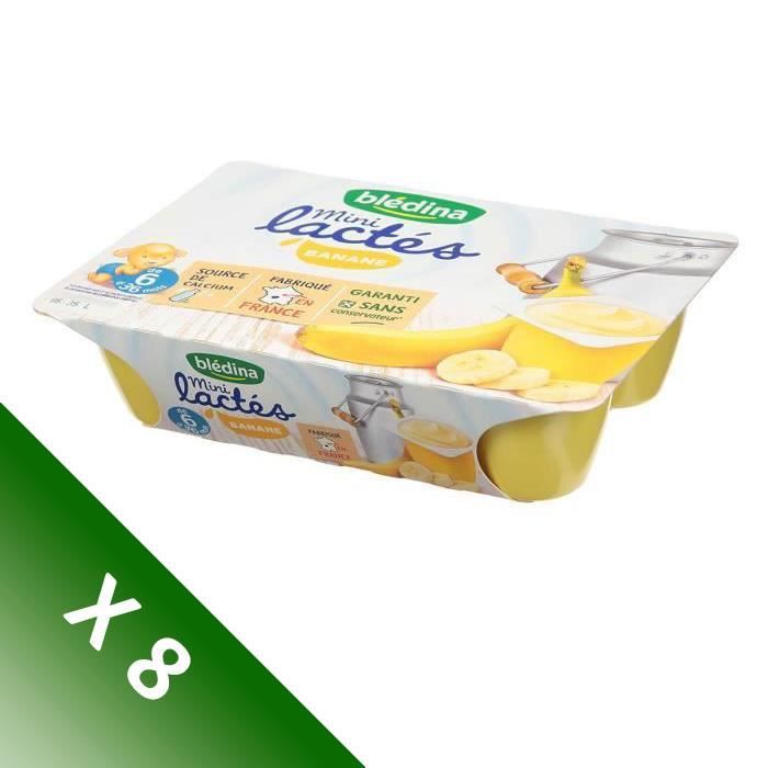 Bledina Mini Lactes Desserts Pour Bebe Des 6 Mois Banane Lot De 8 X 330 G Achat Vente Dessert Lacte Bledina Mini Lactes Desserts Pour Bebe