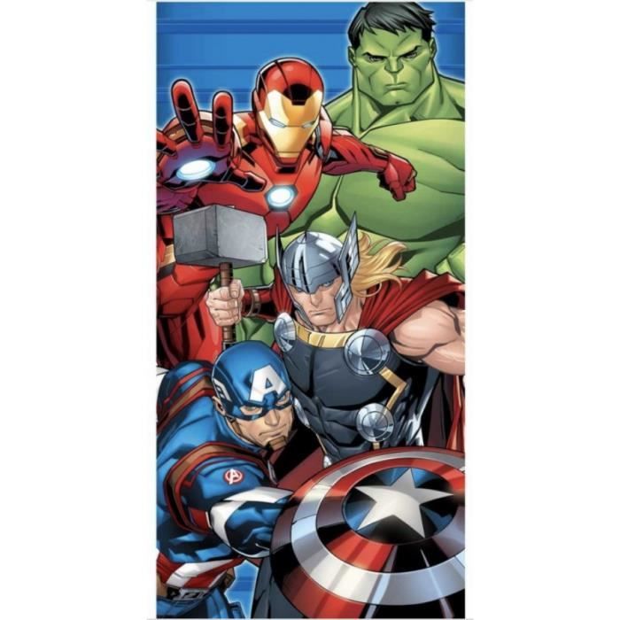Avengers Marvel Serviette de bain 70x140 cm Cdiscount