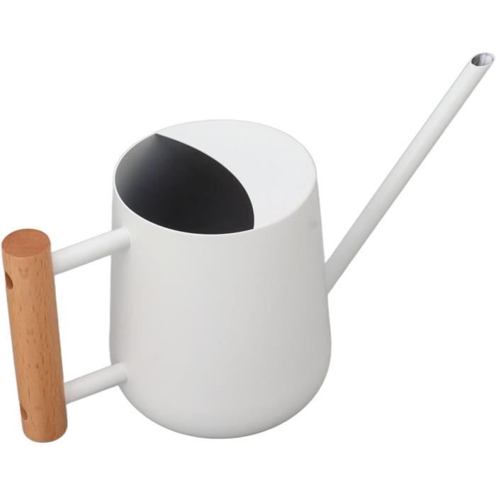 Arrosoir Pour Plantes D'intérieur, 1 000 Ml, En Acier Inoxydable Avec Long Bec Verseur Blanc~p130606250