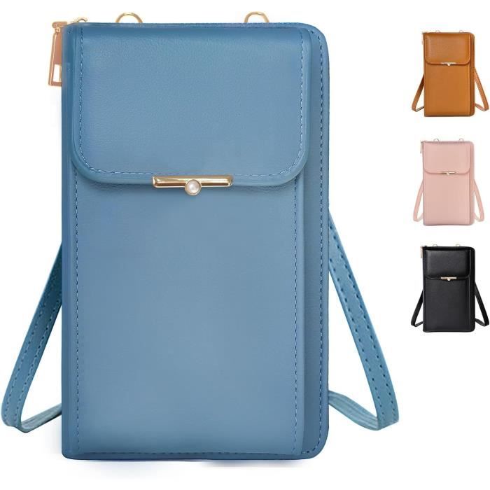Sacoche Bandoulière Femme En Cuir PU Souple - Pour Téléphone <7 Pouces, Léger Et Pratique Au Quotidien