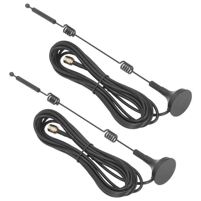Antenne Magnétique SMA Male 2.4G 5.8G 6dBi - Omnidirectionnelle Avec Câble 2m (Lot De 2)