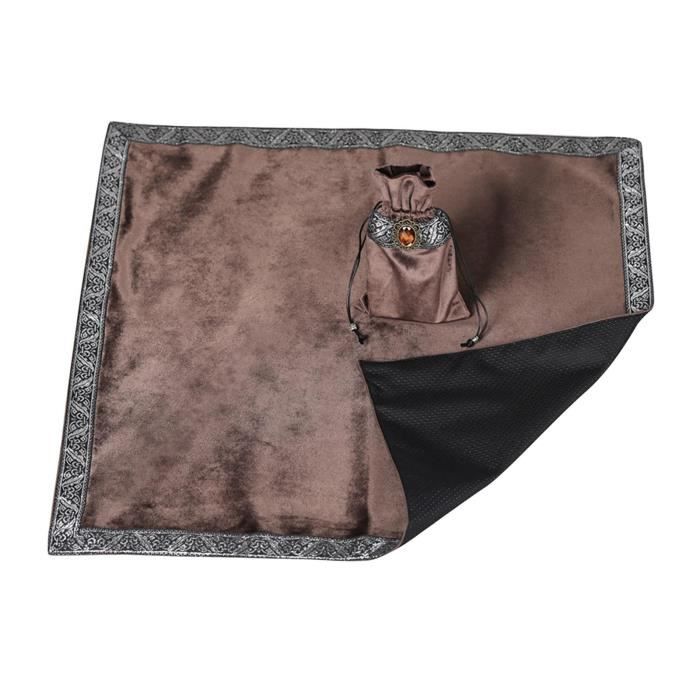 26' Autel Tarot Nappe Cartes Divination Sac Wicca Carré Antidérapant