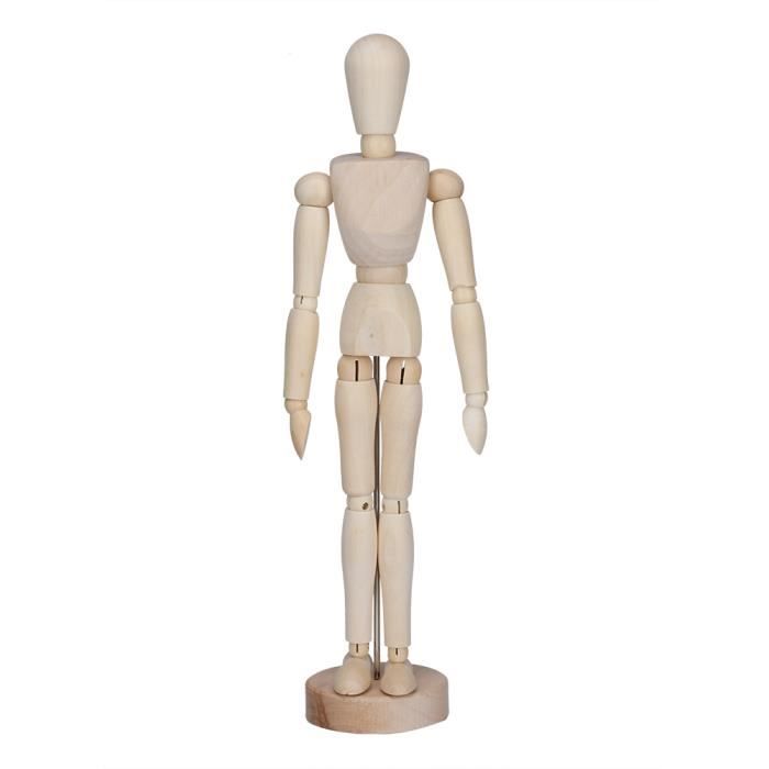 Mannequin De Dessin Posable Avec Base - Figurine Articulée En PVC, Modèle Masculin Gris, Pour Artistes Et Photographes