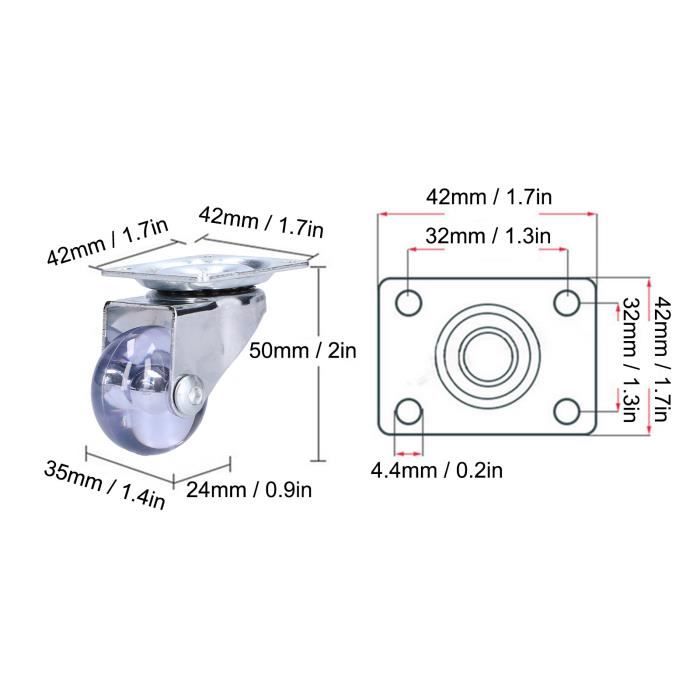 Roulette pivotante Diam 50mm charge max 35 kg DORNR-HELM | Bricomarché Roulette pivotante Diam 50mm charge max 35 kg DORNR-HELM | Bricomarché