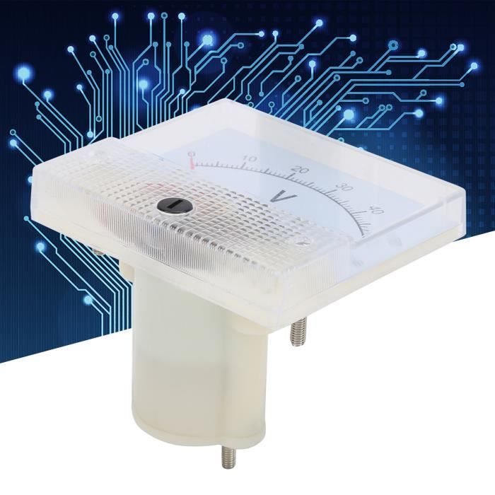85C1 DC 0-15V Rectangle Analog Panel Ammeter – 0-600V Scale, Clear Readout With Fine-Tune Dial For Electronic Circuits & Auto Applications