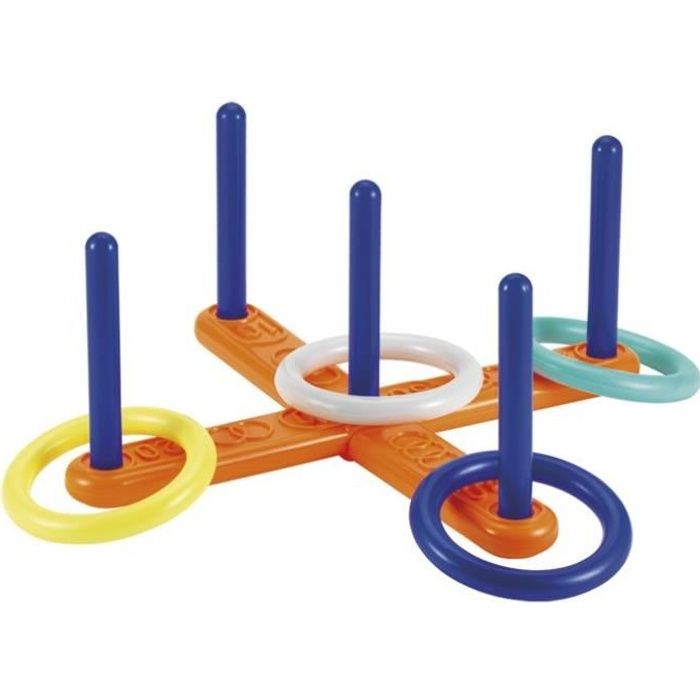 Jeu de quille - ECOIFFIER - Croix 4 anneaux - Extérieur - Plastique français