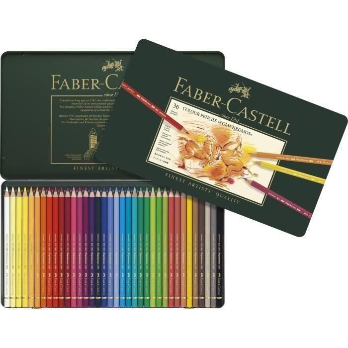 FABER-CASTELL 36 Crayons Polychromos - Achat / Vente crayon de couleur FABER -CASTELL Polychromos à prix de folie- Cdiscount